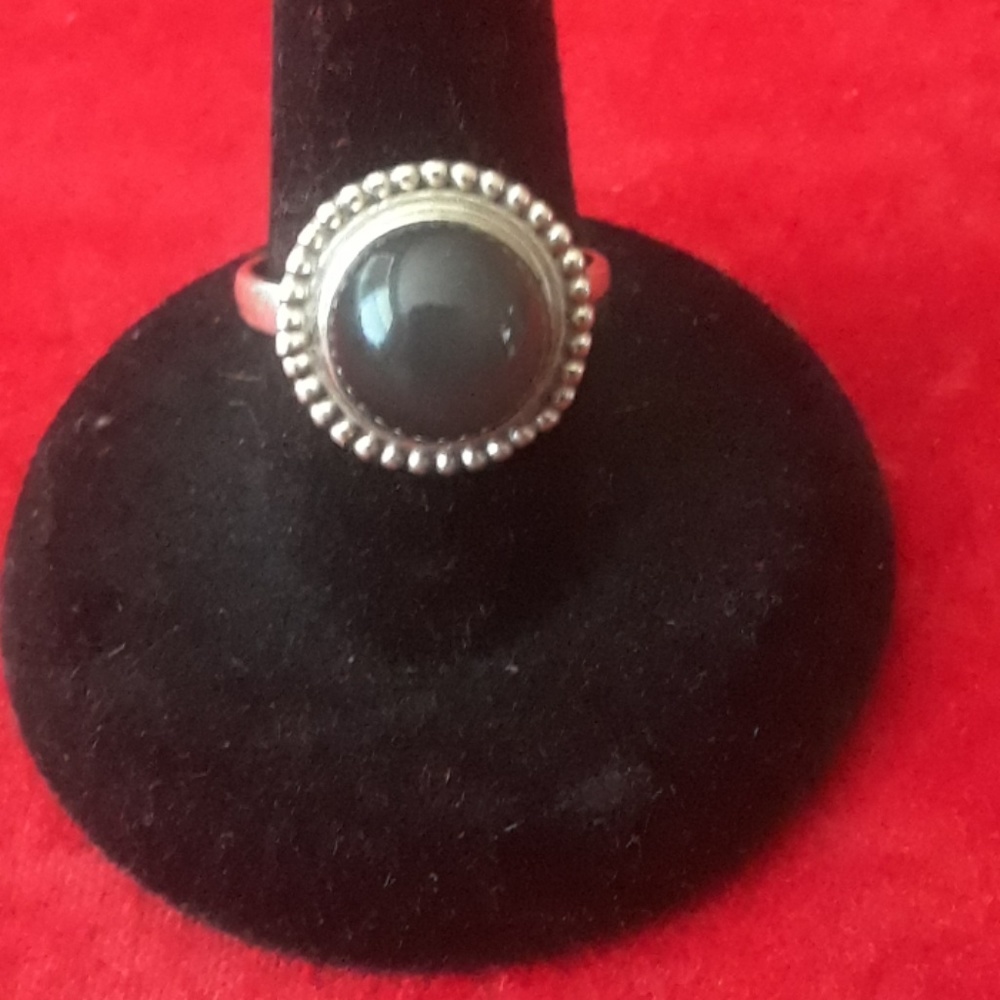Labradorite ring in silver size 8